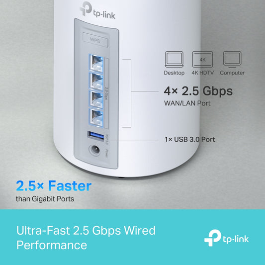 TP Link Deco BE65 Tri-Band Mesh WiFi7 System