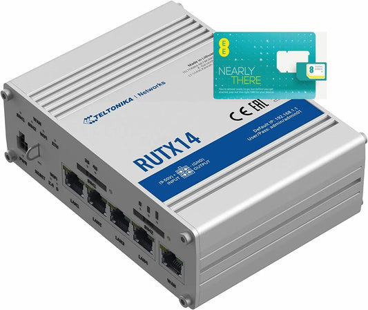 Teltonika RUTX14 4G+ LTE Cat12 Dual SIM IOT Router with Unlimited Data