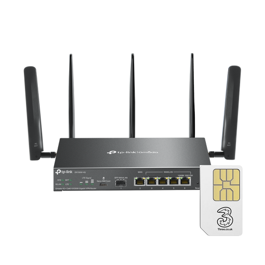 TP Link Omada ER706W-4G Cat6 LTE Multi-Gigabit VPN WiFi6 Router