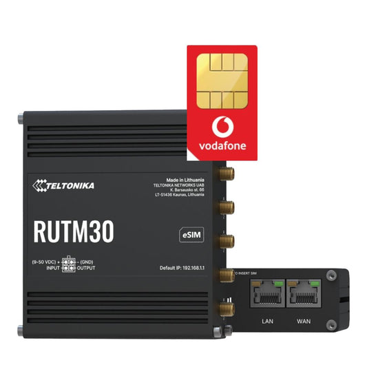 Teltonika RUTM30 5G Dual SIM eSIM IOT Router with Unlimited 5G Data
