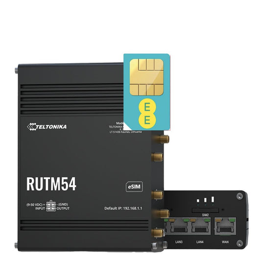 Teltonika RUTM54 5G Dual SIM eSIM IOT Router with Unlimited 5G Data