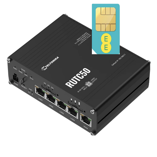 Teltonika RUTC50 5G WiFi6  Dual SIM IOT Router with Unlimited 5G Data