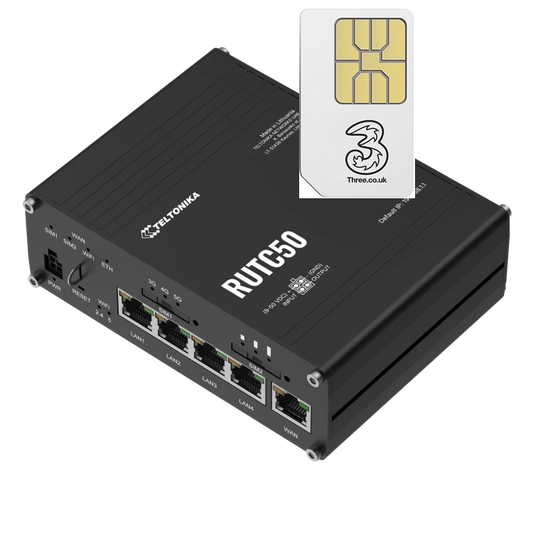 Teltonika RUTC50 5G WiFi6  Dual SIM IOT Router with Unlimited 5G Data