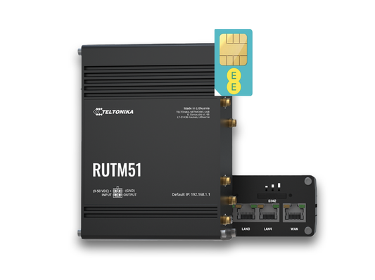Teltonika RUTM51 5G Dual SIM IOT Router with Unlimited 5G Data