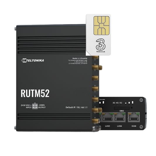 Teltonika RUTM52 5G Dual SIM IOT Router with Unlimited 5G Data