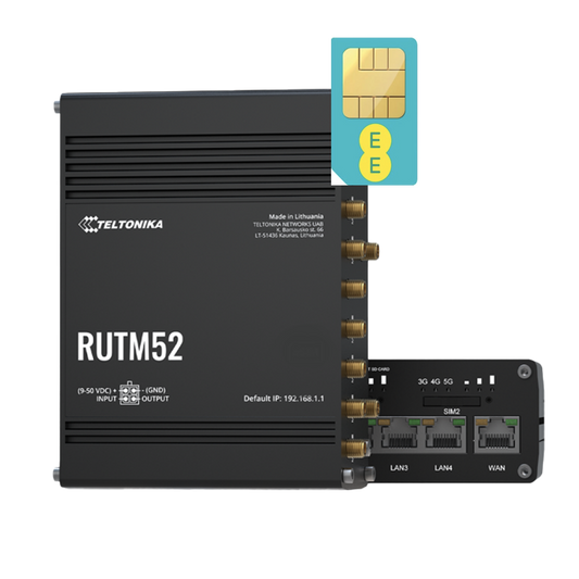 Teltonika RUTM52 5G Dual SIM IOT Router with Unlimited 5G Data