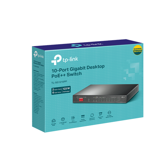 TP Link TL-SG1210PP Gigabit POE+ Switch