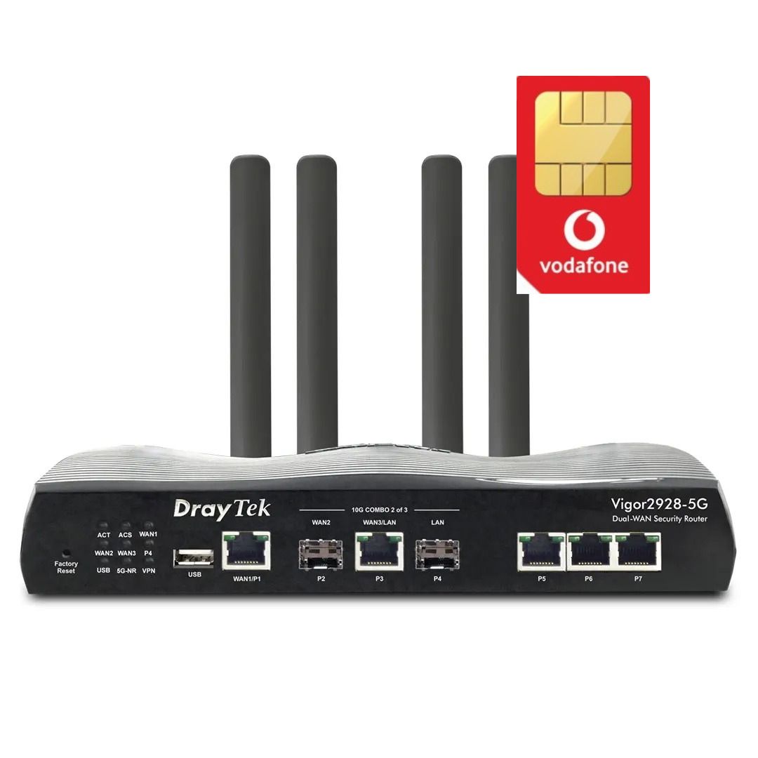 Draytek Vigor 2928-5G Dual SIM eSIM Router