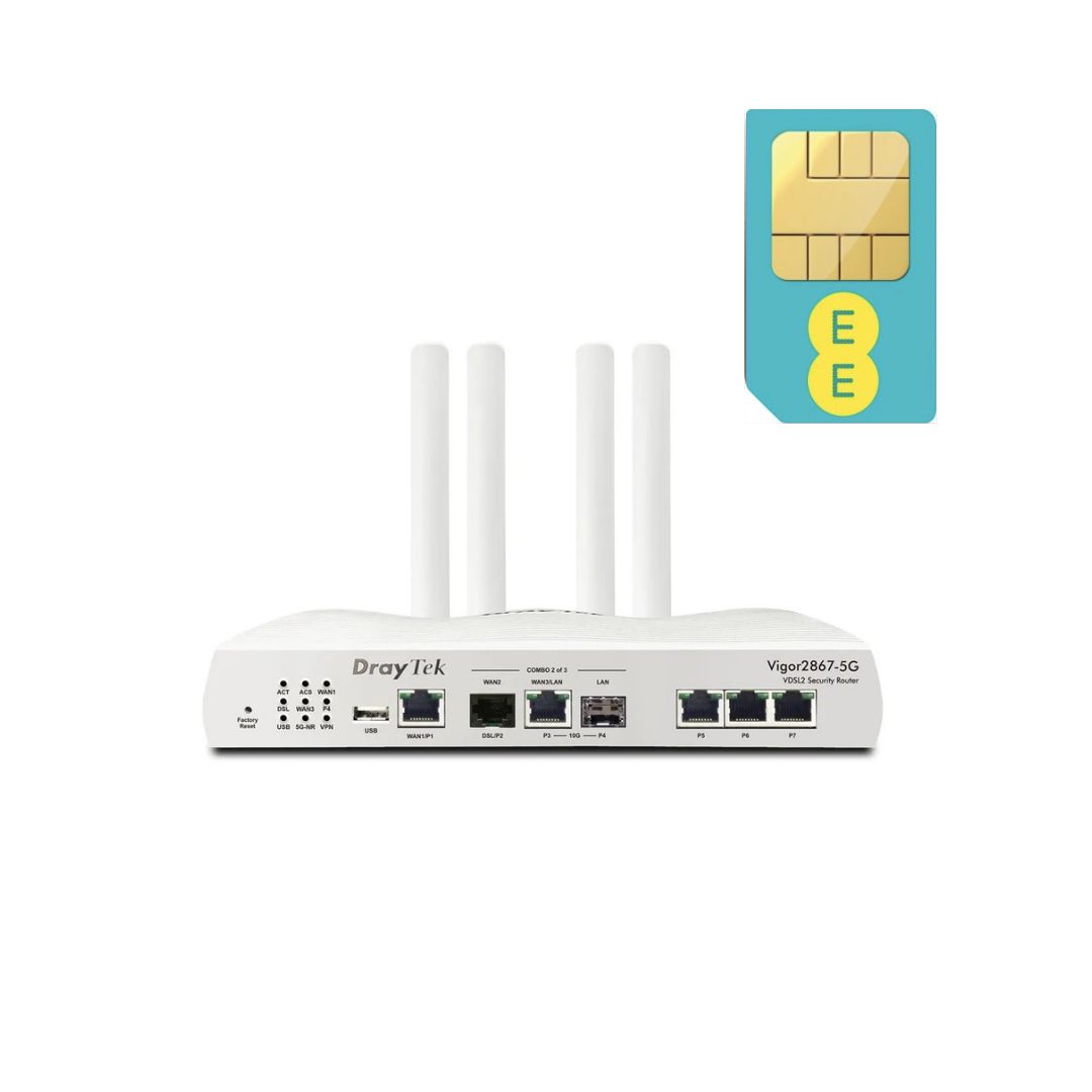 Draytek Vigor 2867-5G Dual SIM eSIM Router