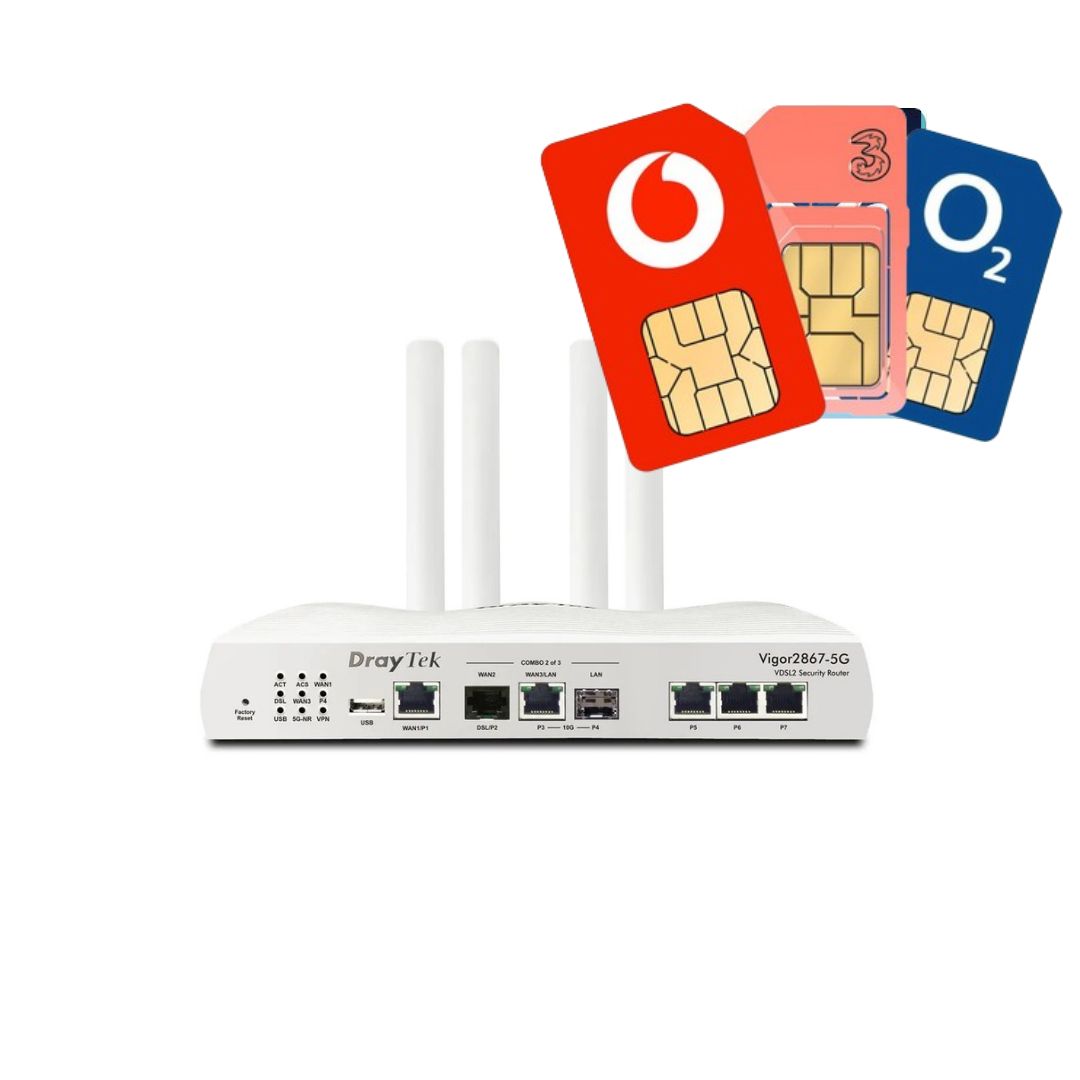 Draytek Vigor 2867-5G Dual SIM eSIM Router