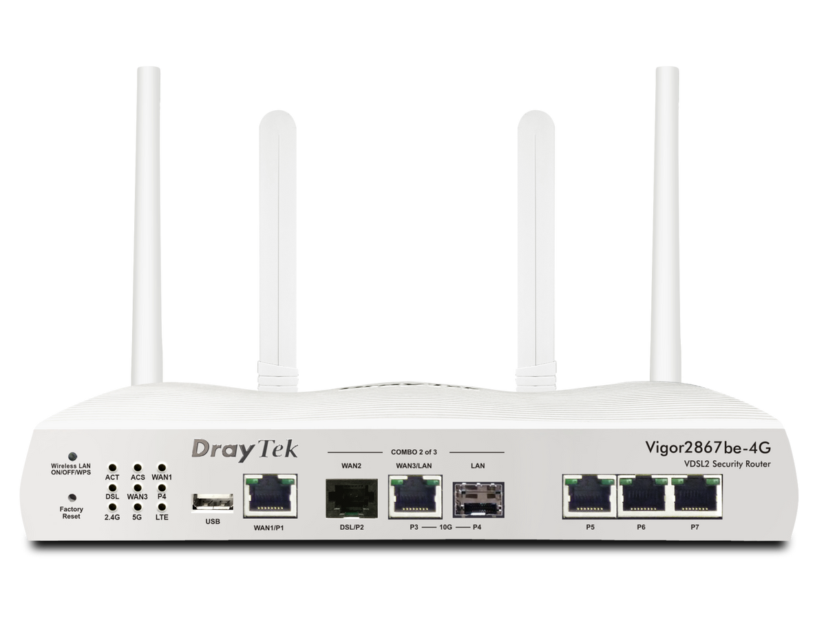 Draytek Vigor 2867be-4G WiFi7 Dual SIM eSIM Router