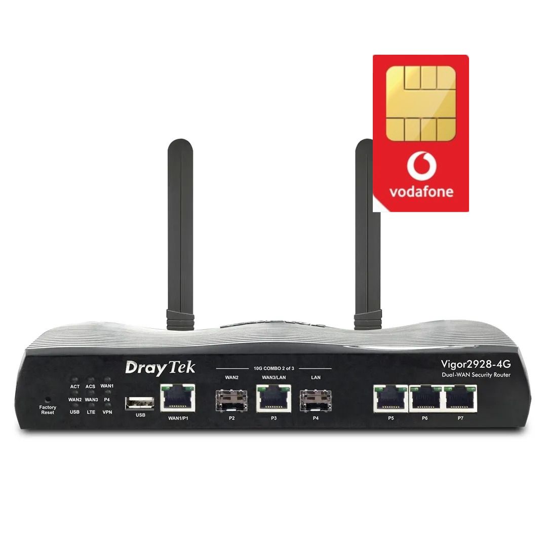 Draytek Vigor 2928-4G Dual SIM eSIM Router
