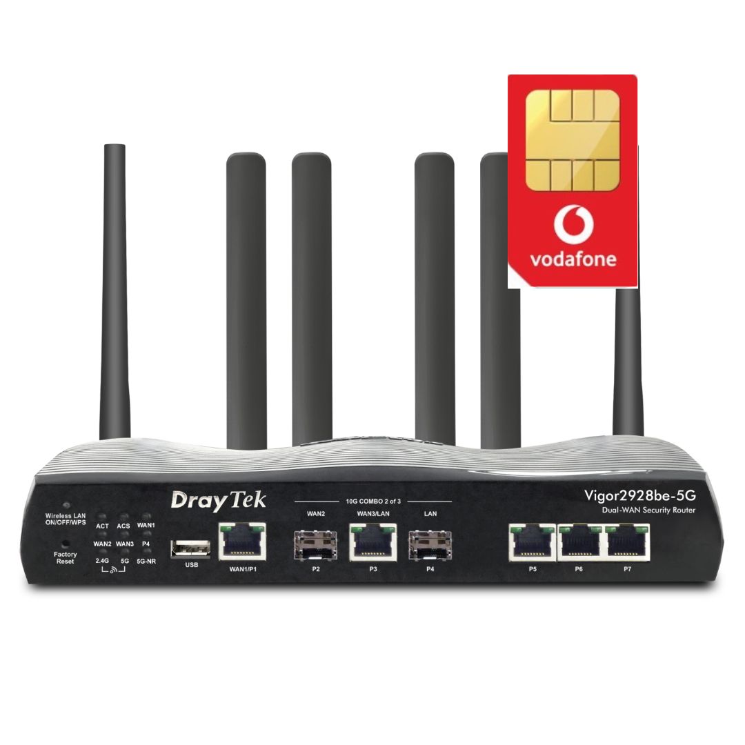 Draytek Vigor 2928be-5G WiFi7 Dual SIM eSIM Router