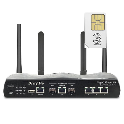 Draytek Vigor 2928be-4G WiFi7 Dual SIM eSIM Router