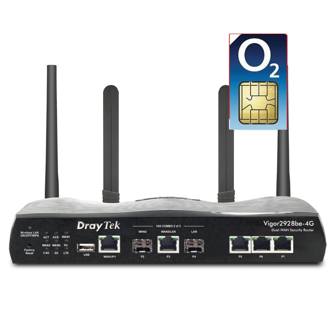 Draytek Vigor 2928be-4G WiFi7 Dual SIM eSIM Router