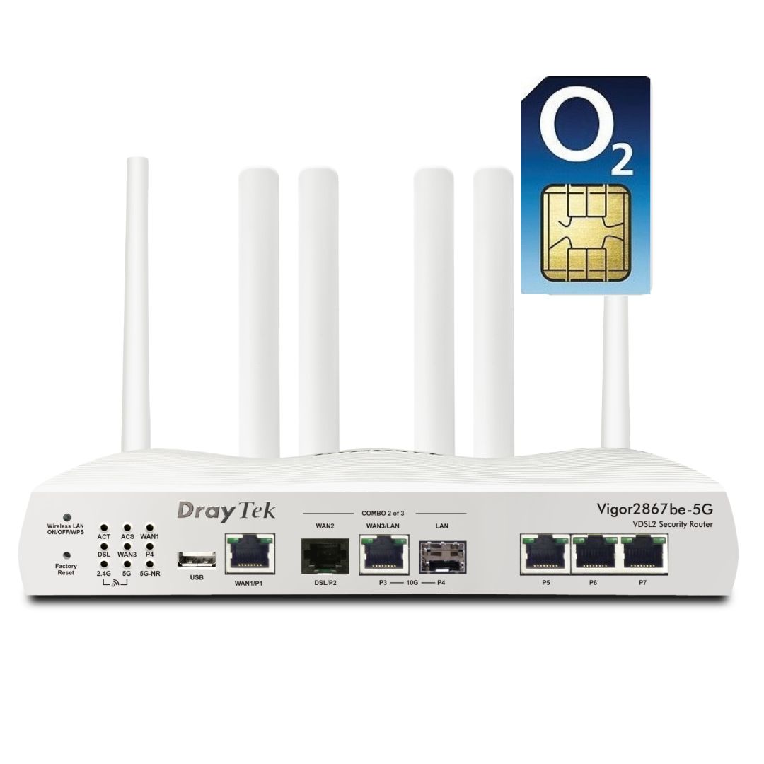 Draytek Vigor 2867be-5G WiFi7 Dual SIM eSIM Router