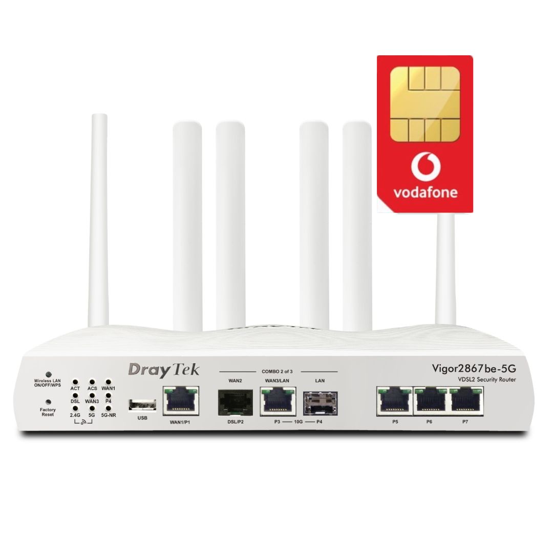 Draytek Vigor 2867be-5G WiFi7 Dual SIM eSIM Router