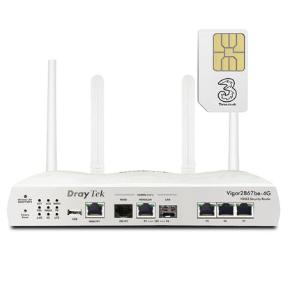Draytek Vigor 2867be-4G WiFi7 Dual SIM eSIM Router