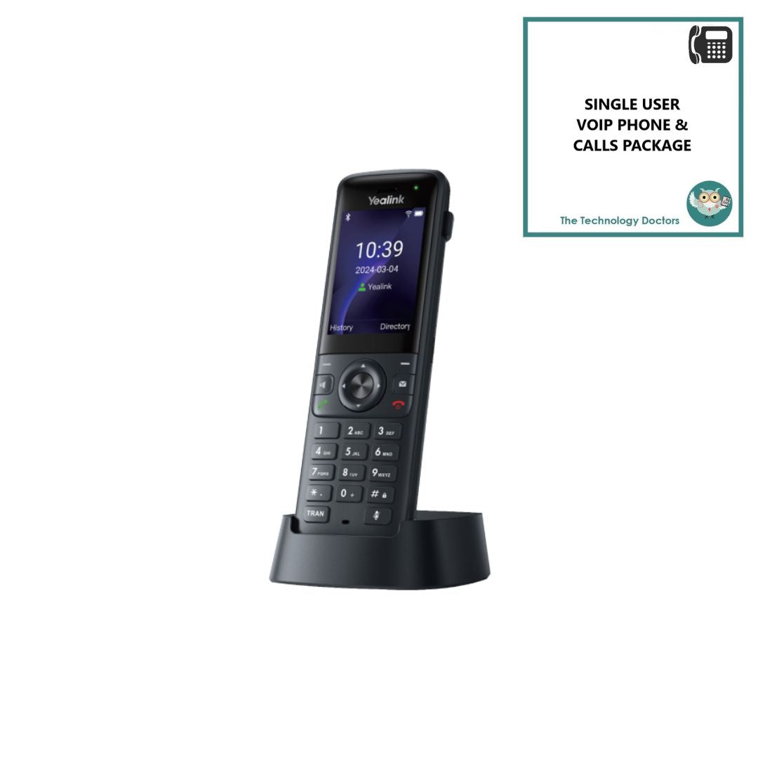 Yealink AX83H WiFi6 VOIP/SIP Handset with Unlimited UK Calls