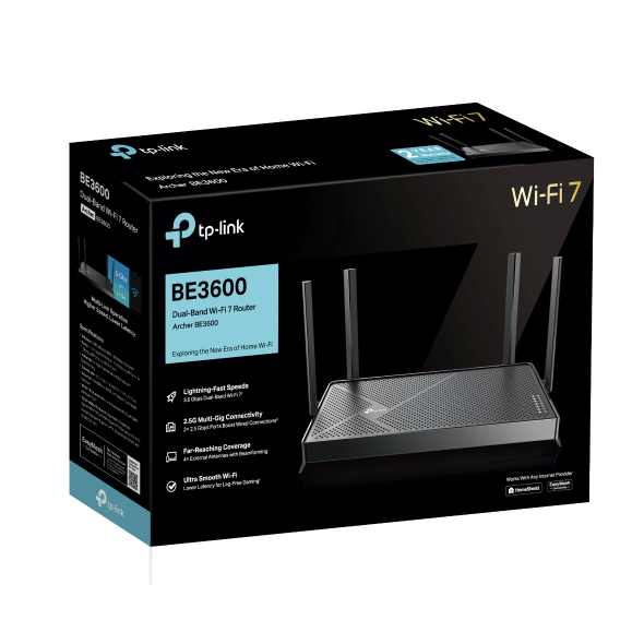 TP Link Archer BE3600 Dual-Band WiFi7 Router