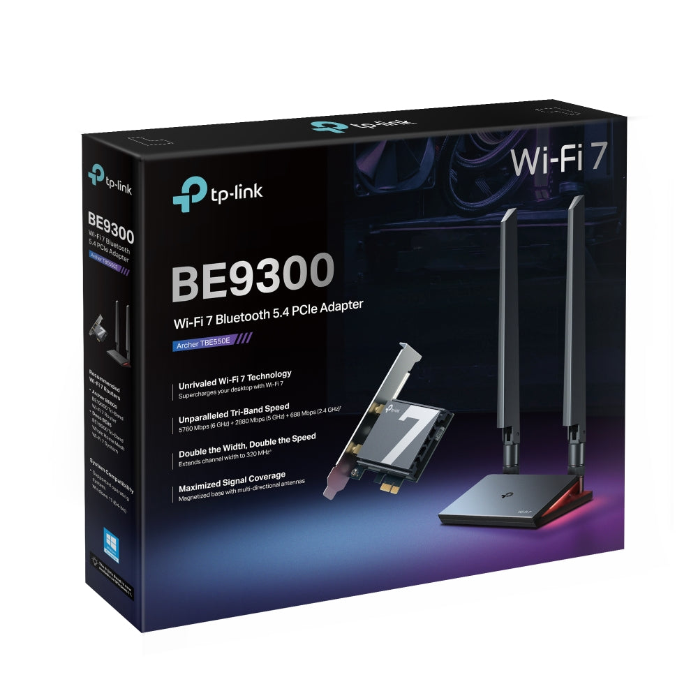 TP Link Archer TBE550E WiFi7 Bluetooth 5.4 PCIe Adapter – The TP Link Archer TBE550E WiFi7 Bluetooth 5.4 PCIe Adapter – The