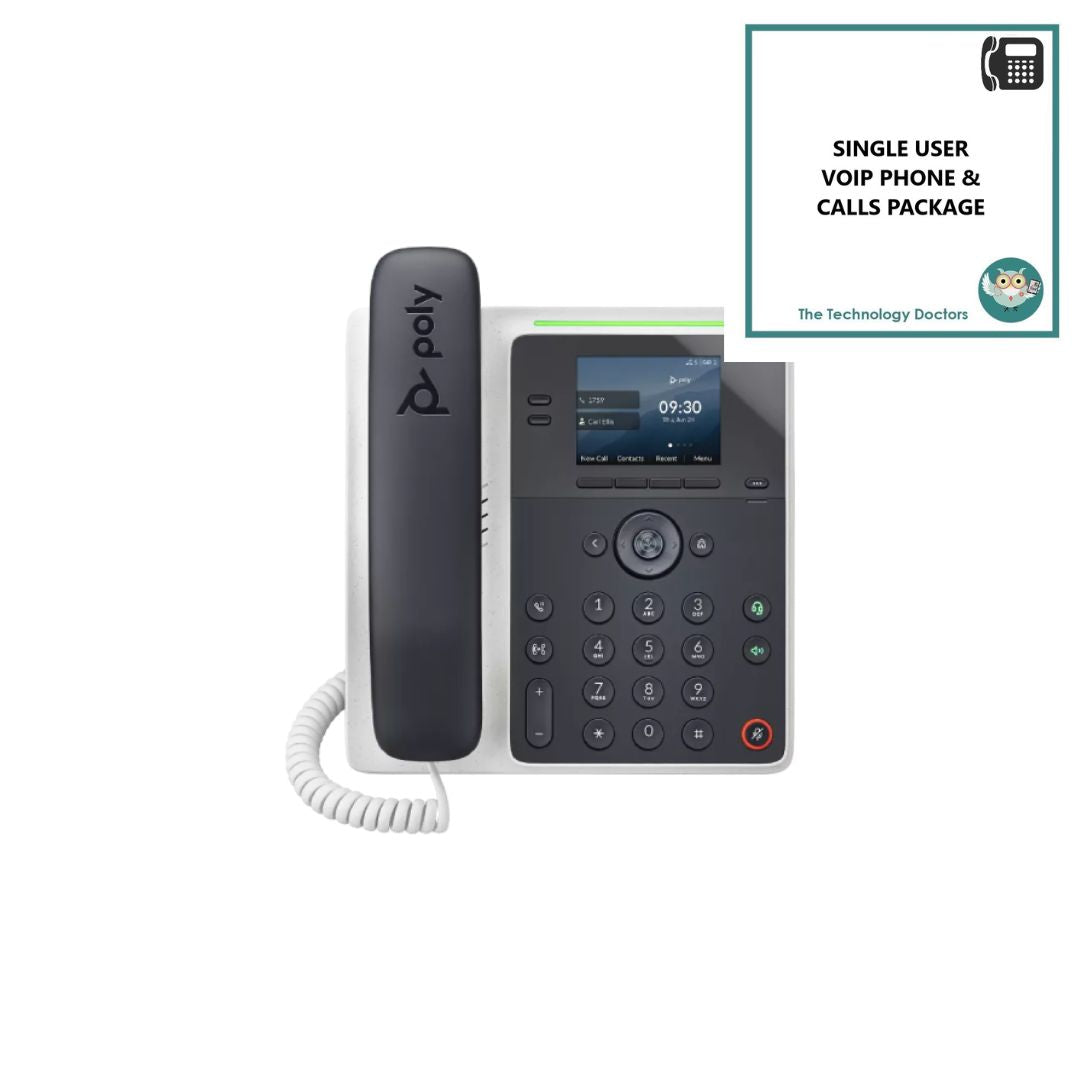 Poly Edge E100 VOIP/SIP Handset with Unlimited UK Calls