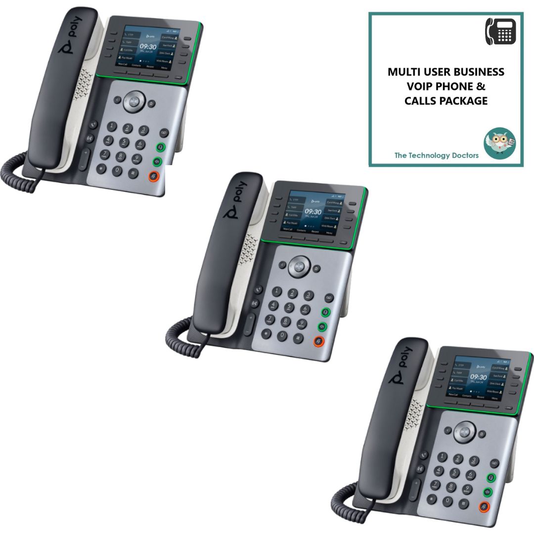 Poly Edge E350 WiFi VOIP/SIP Handset with Unlimited UK Calls