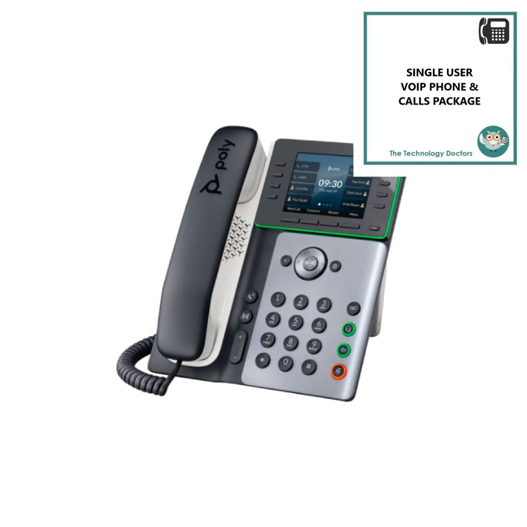Poly Edge E350 WiFi VOIP/SIP Handset with Unlimited UK Calls