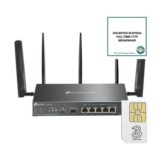 TP Link Omada ER706W-4G Cat6 LTE Multi-Gigabit VPN WiFi6 Router