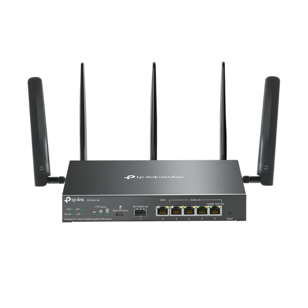 TP Link Omada ER706W-4G Cat6 LTE Multi-Gigabit VPN WiFi6 Router