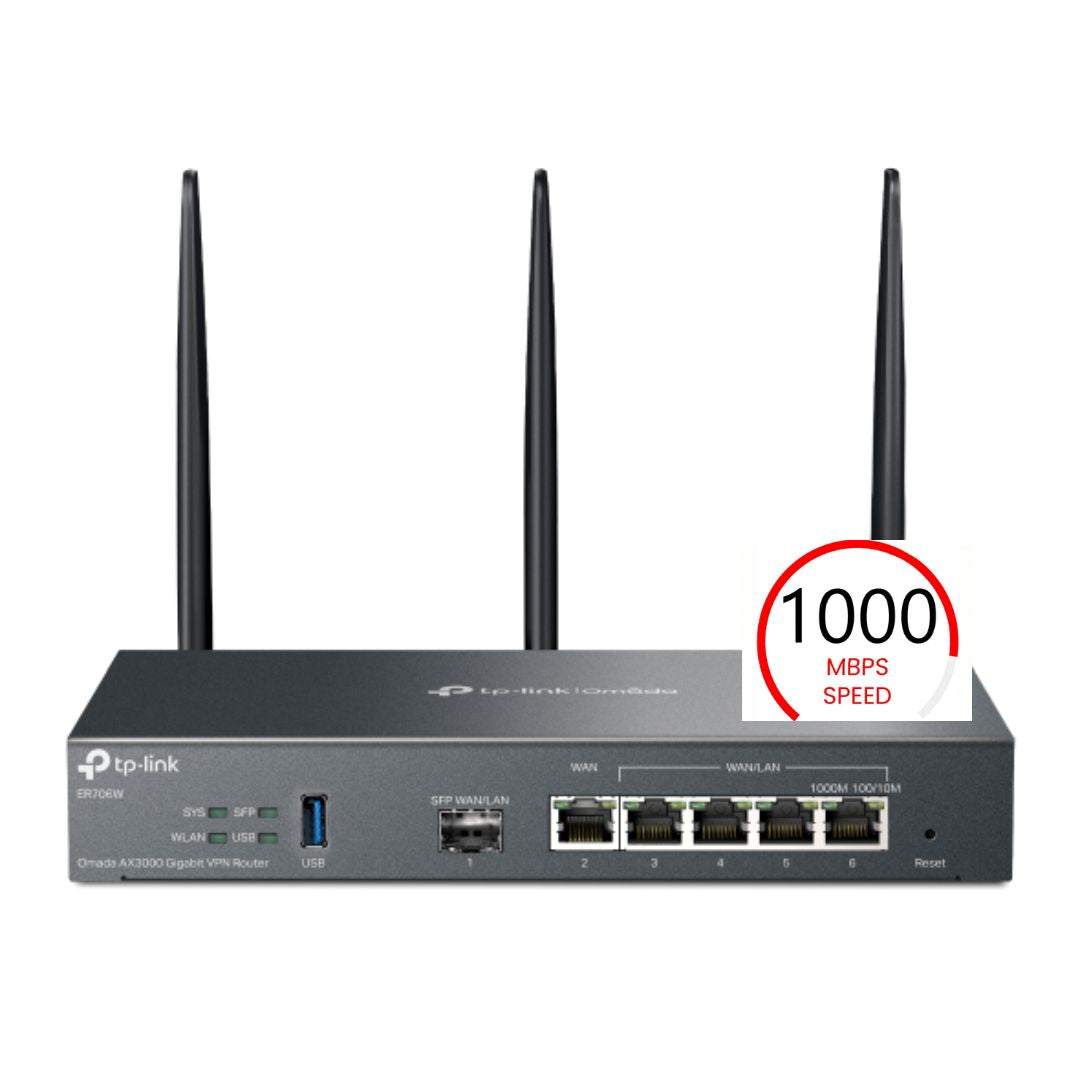 TP Link Omada ER706W Multi-Gigabit VPN WiFi6 Router