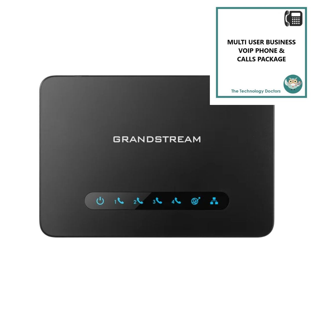 Grandsteam HT814 v2 ATA Analogue Telephone Adapter with Unlimited UK Calls