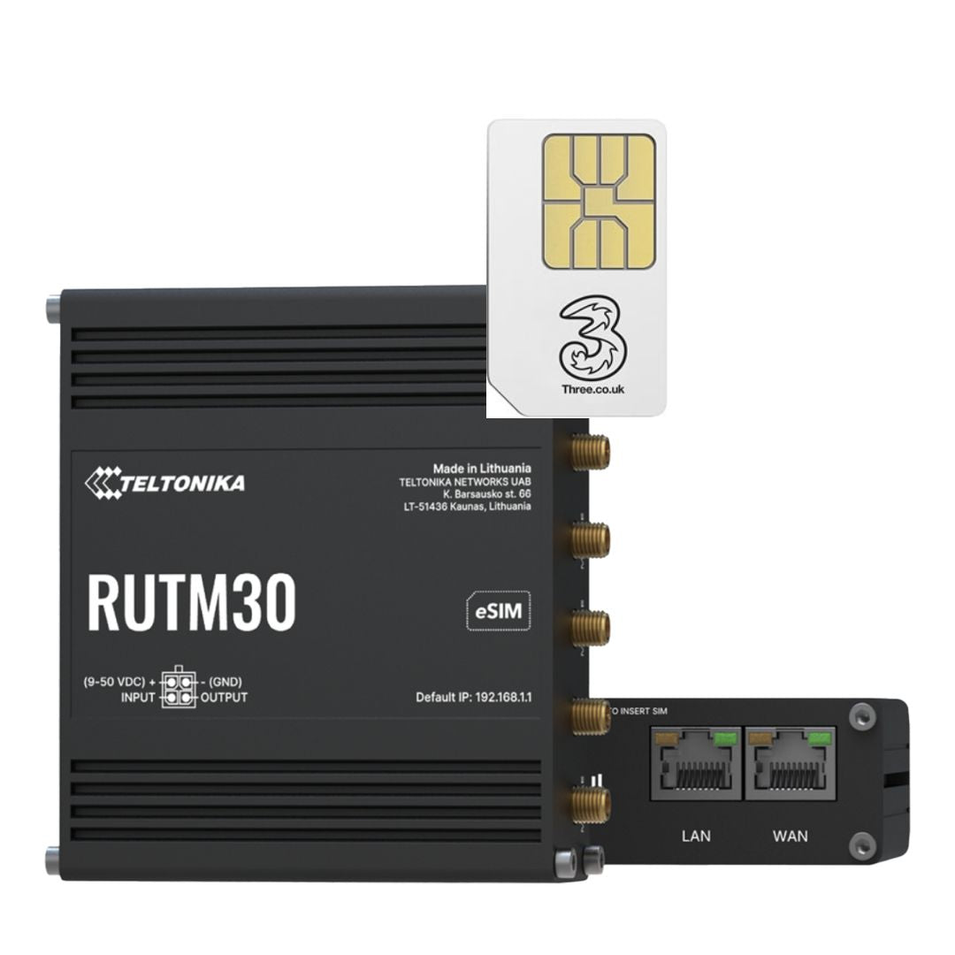 Teltonika RUTM30 5G Dual SIM eSIM IOT Router with Unlimited 5G Data
