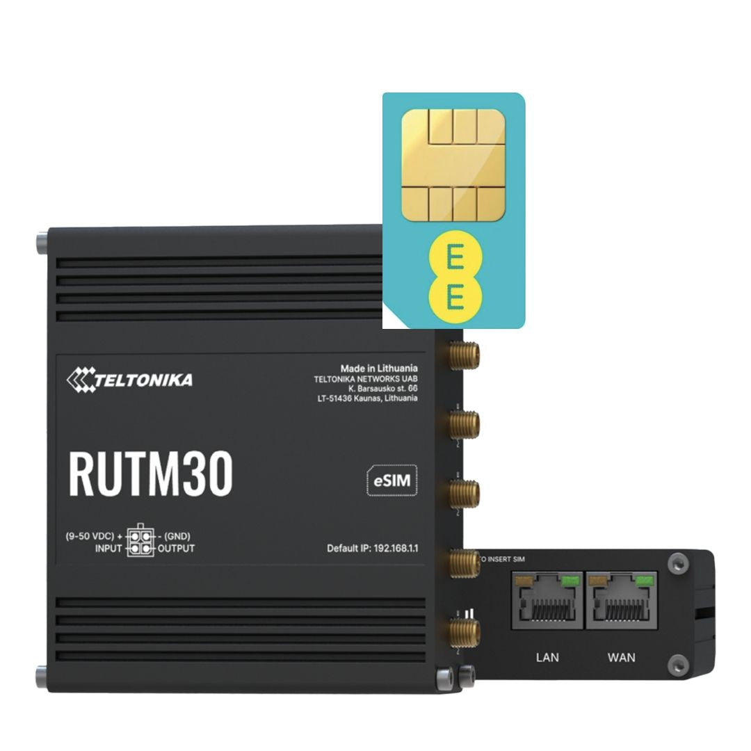 Teltonika RUTM30 5G Dual SIM eSIM IOT Router with Unlimited 5G Data