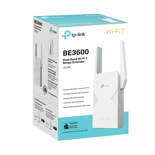 TP Link RE235BE Dual-Band WiFi7 Range Extender
