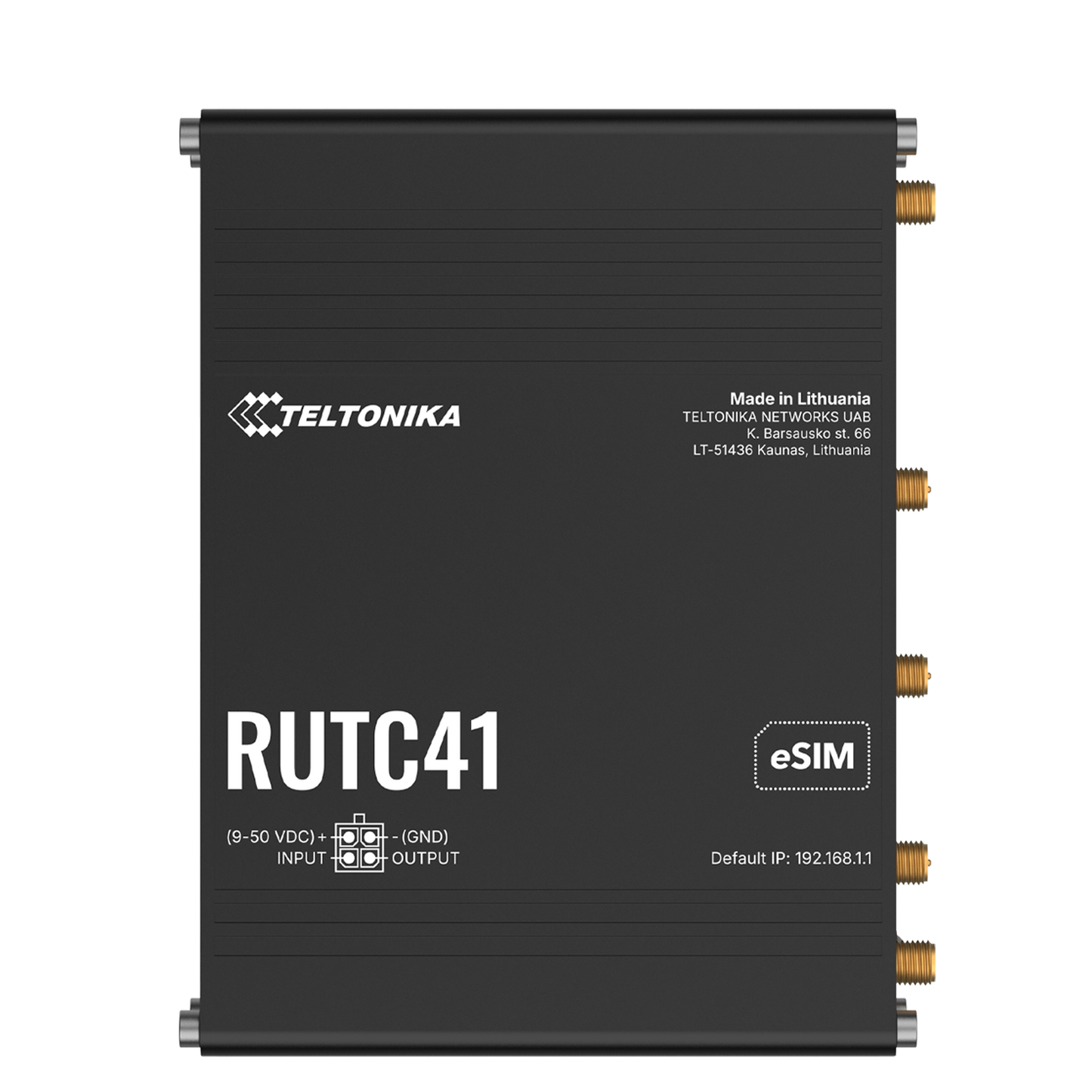 Teltonika RUTC41 4G LTE Cat4 WiFi6 Dual SIM eSIM Edge Router with Unlimited Data
