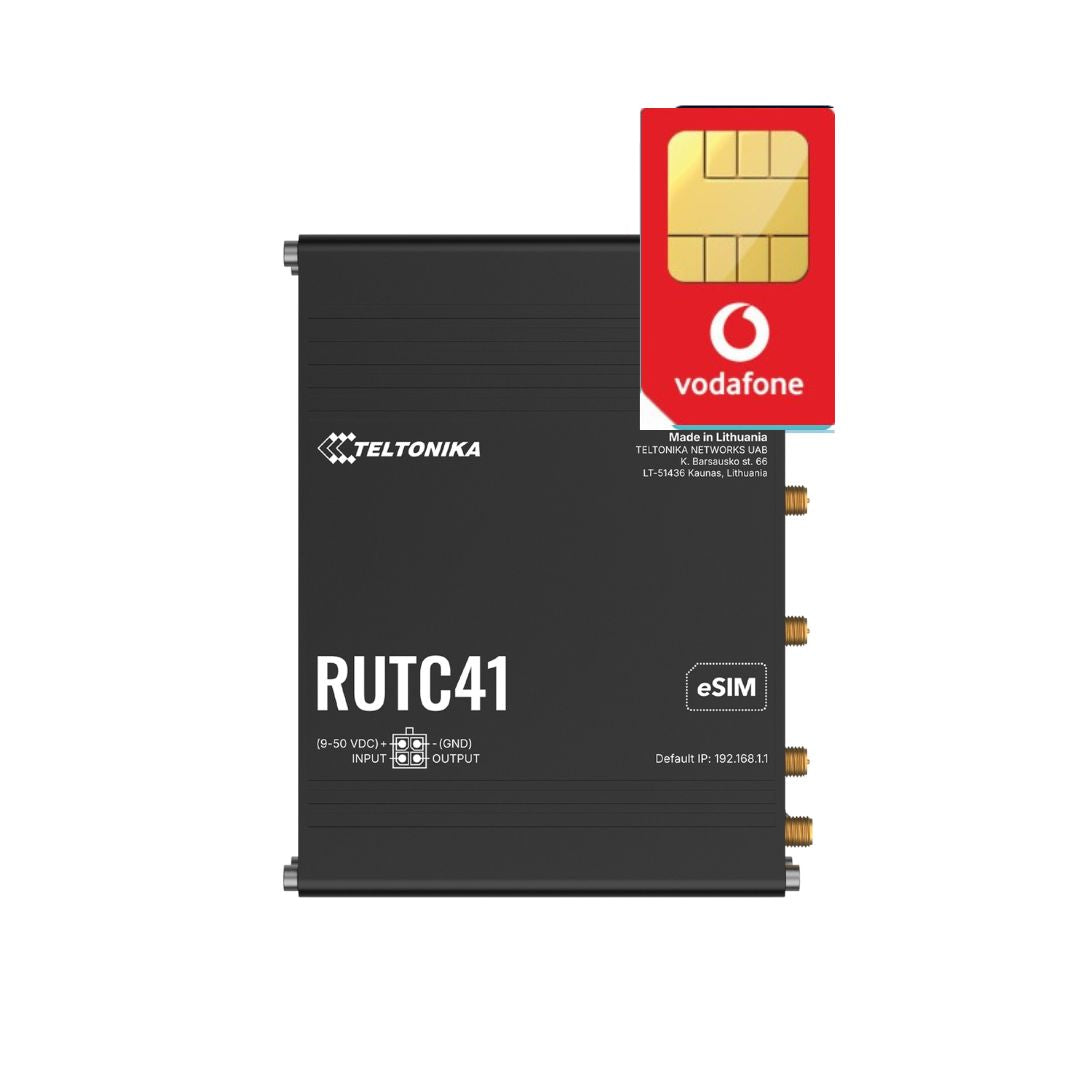 Teltonika RUTC41 4G LTE Cat4 WiFi6 Dual SIM eSIM Edge Router with Unlimited Data