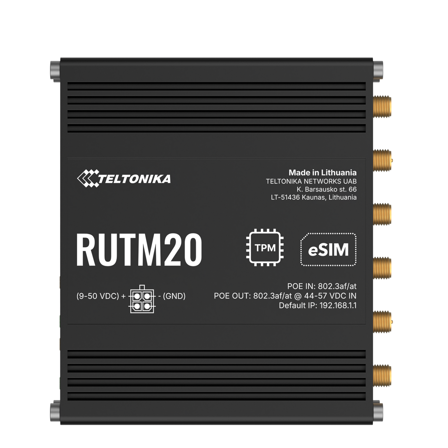 Teltonika RUTM20 5G Global eSIM IOT Router with Unlimited 5G Data