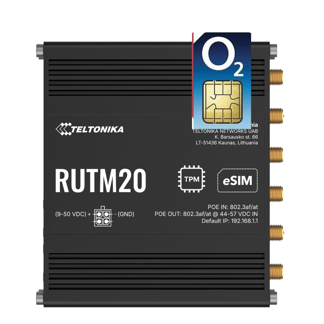 Teltonika RUTM20 5G Global eSIM IOT Router with Unlimited 5G Data