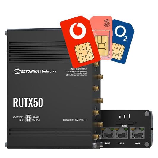 Teltonika RUTX50 5G Dual SIM IOT Router with Unlimited 5G Data
