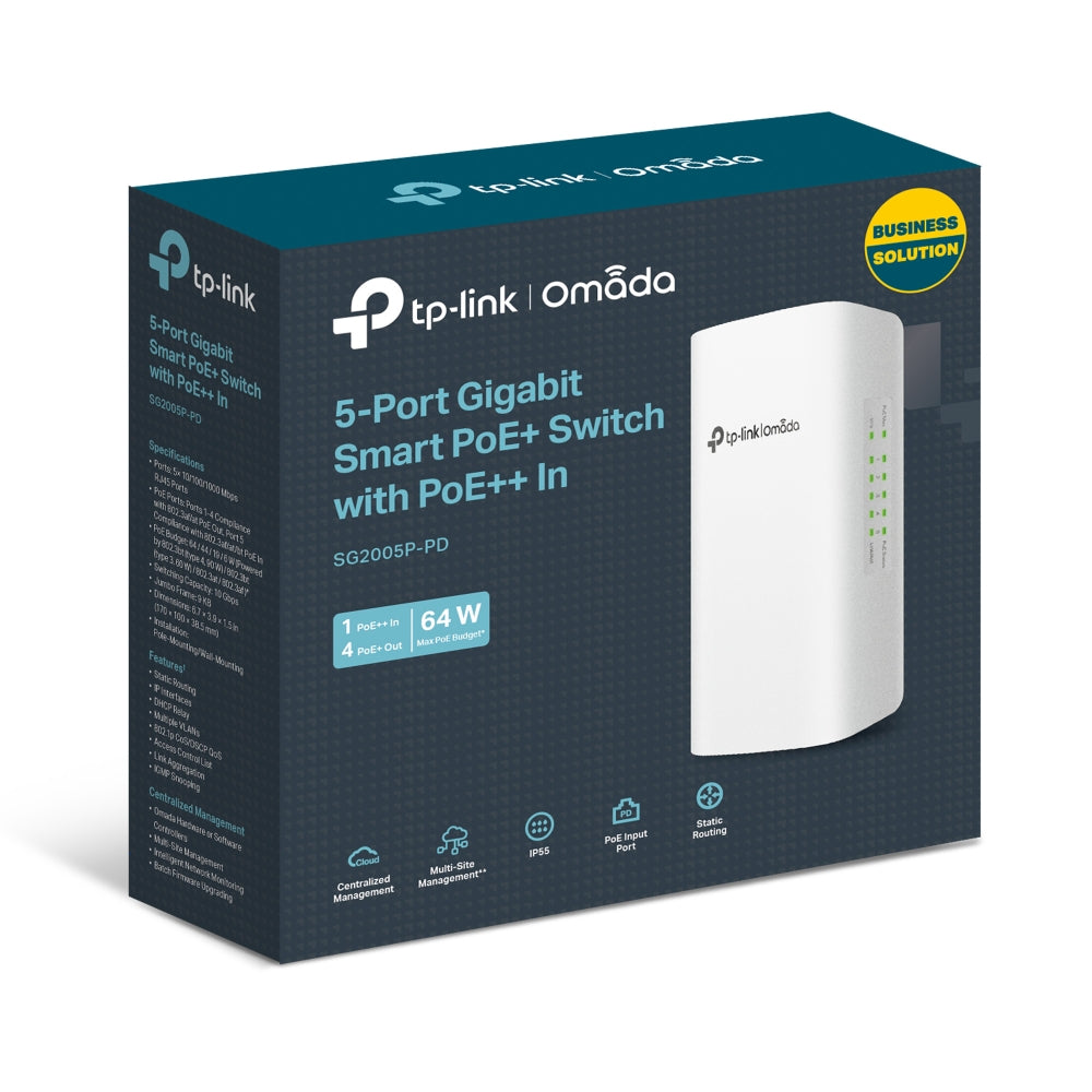 TP Link Omada SG2005P-PD Gigabit POE+ Outdoor Switch