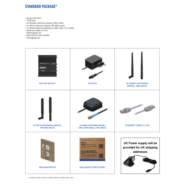 Router Industriale Teltonika RUTM11 4G LTE Cat 6 – Dual SIM, Wi-Fi 5, 5 Porte Gigabit, VPN E GNSS