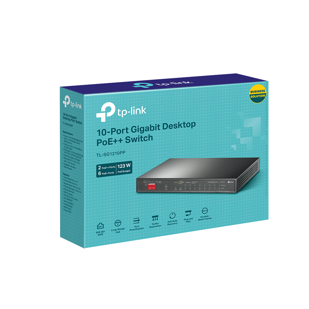 TP Link TL-SG1210PP Gigabit POE+ Switch