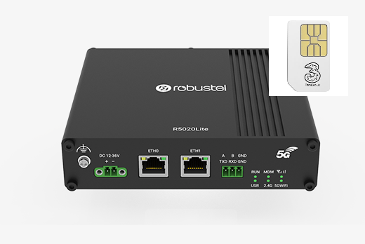 Robustel 5G R5020 Lite Dual SIM Industrial M2M/IOT Router with Unlimited 5G Data