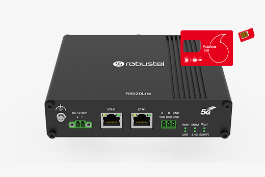 Vodafone Unlimited 5G/4G Data SIM & Router with Fixed Public IP Address