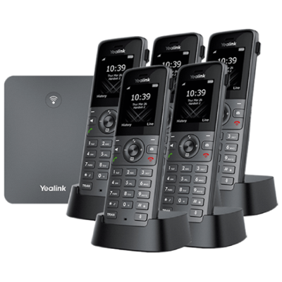 Yealink W73P/W73H DECT VOIP/SIP Five Handsets