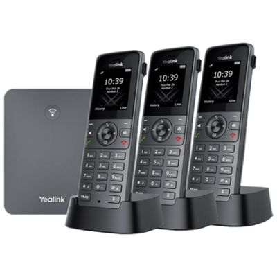 Yealink W73P/W73H DECT VOIP/SIP Triple Handsets