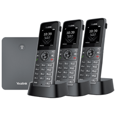 Yealink W73P/W73H DECT VOIP/SIP Triple Handsets with Unlimited Calls