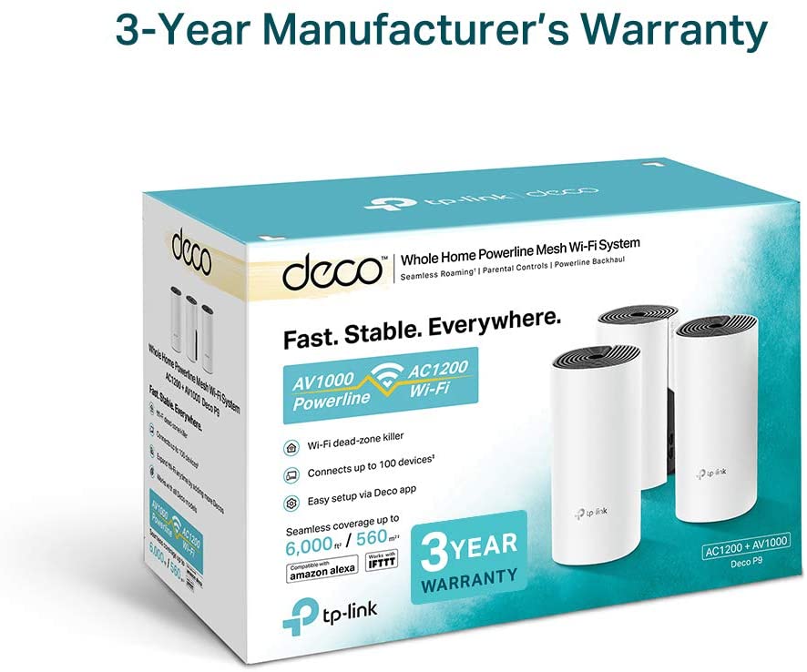 TP Link Deco P9 Powerline Mesh WiFi System