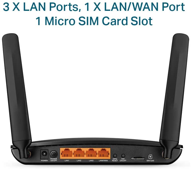 TP Link MR200 4G LTE Cat4 Router with Unlimited Data